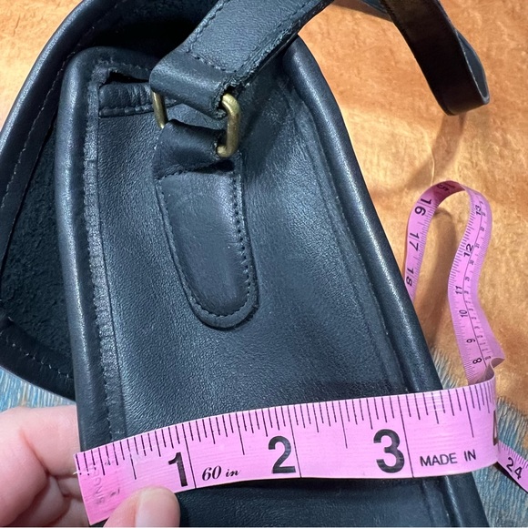 Vintage 90s Coach Legacy Scout Leather Bag black gold shoulder crossbody - Picture 15 of 16